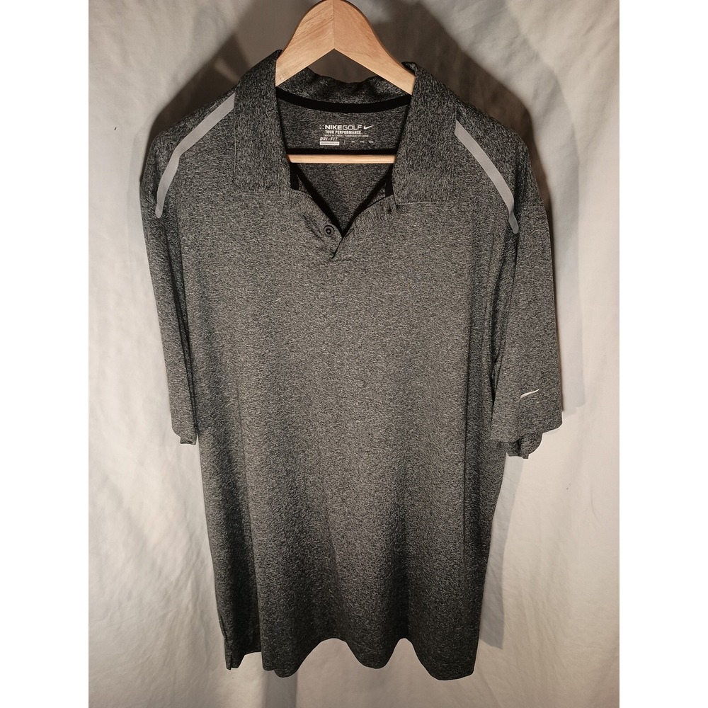 Nike Golf Tour Performance Gray‎ Polo Size XXL